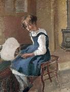 Camille Pissarro Jeanne Holding a Fan painting